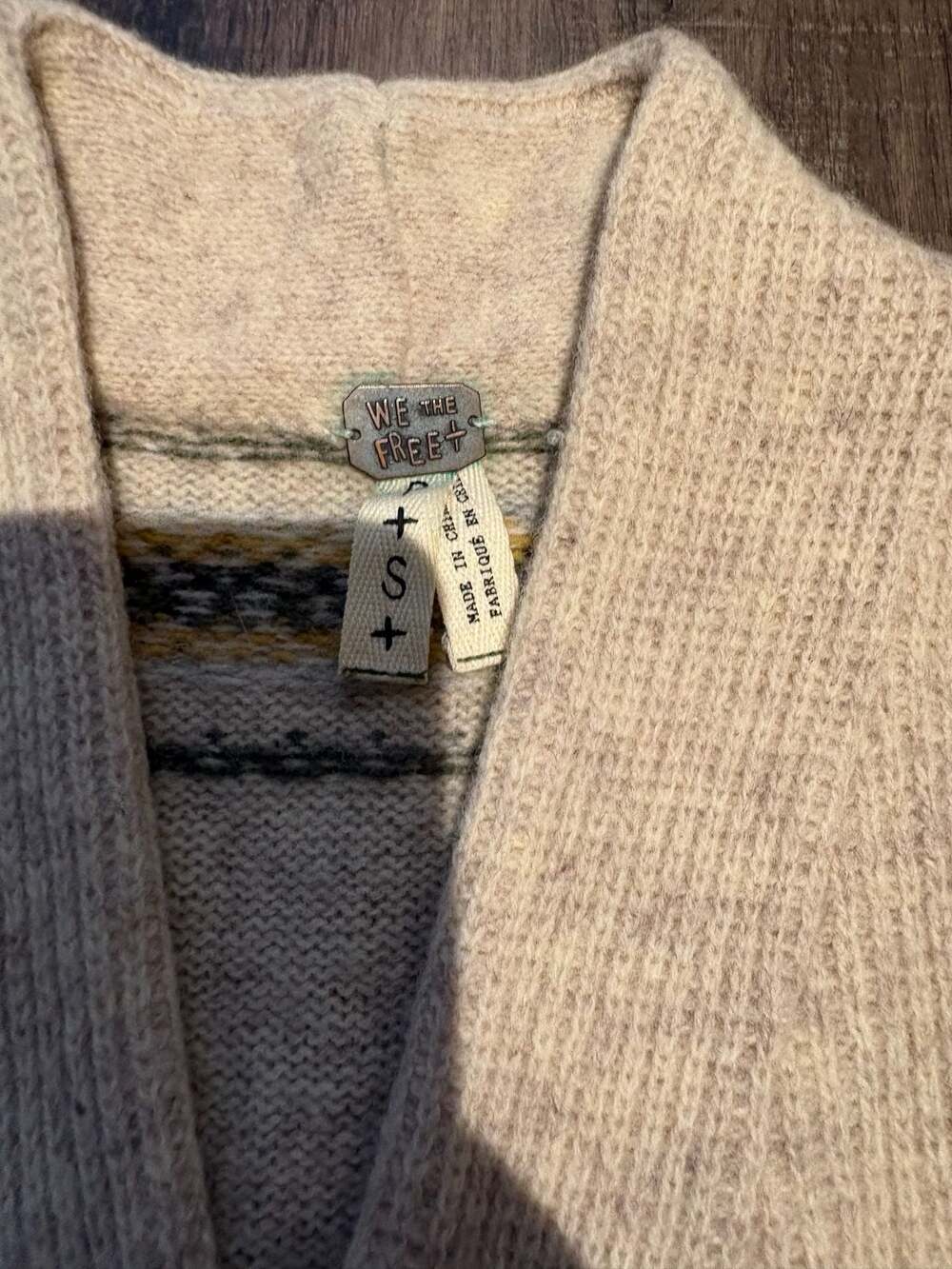 We The Free Colorblock Ribbed Knit Button-Front Cardigan - Picture 3 of 4